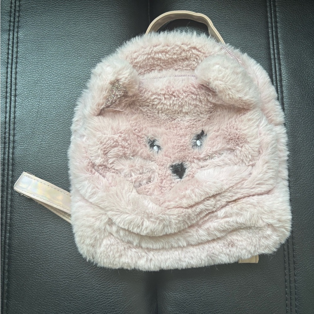 The Children's Place Blush Furry Kids Backpack